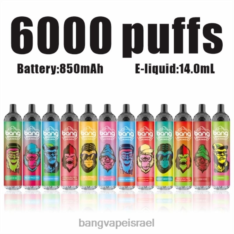 Bang Vape King 6000 שאיפות 5% nic נטענת סוג-c 4J2PV8 חַד פַּעֲמִי bang box vape flavors