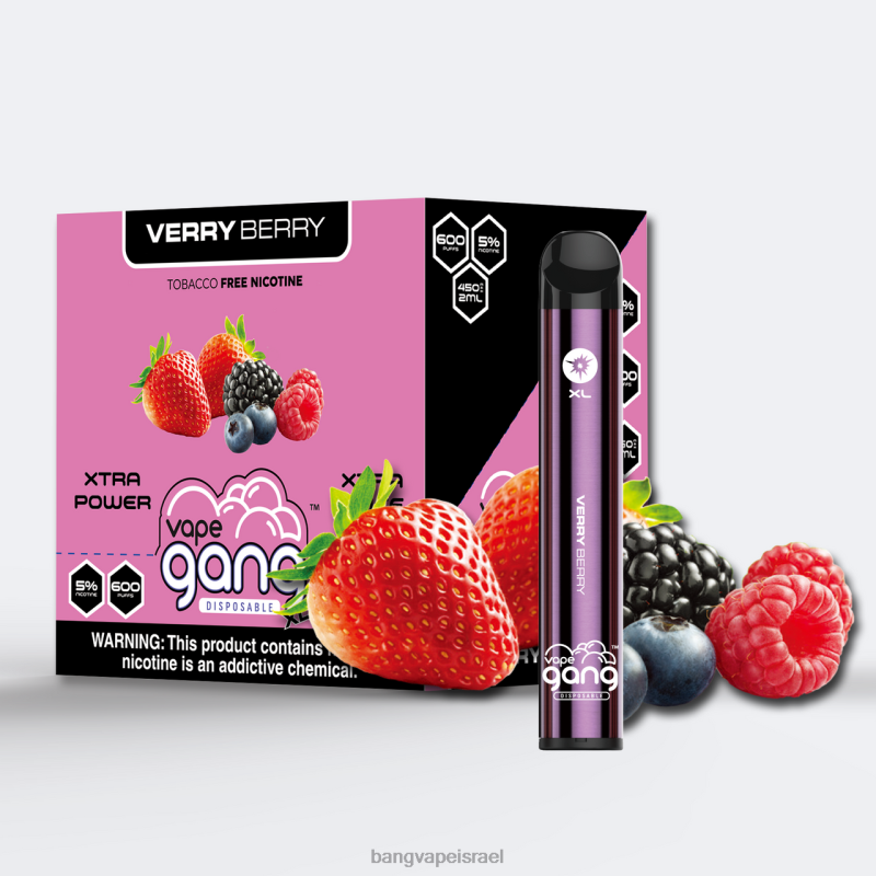 Vape Gang XL ואפים חד פעמיים 600 פחזניות (קופסה של 10) 4J2PV69 מאוד ברי vape gang vape