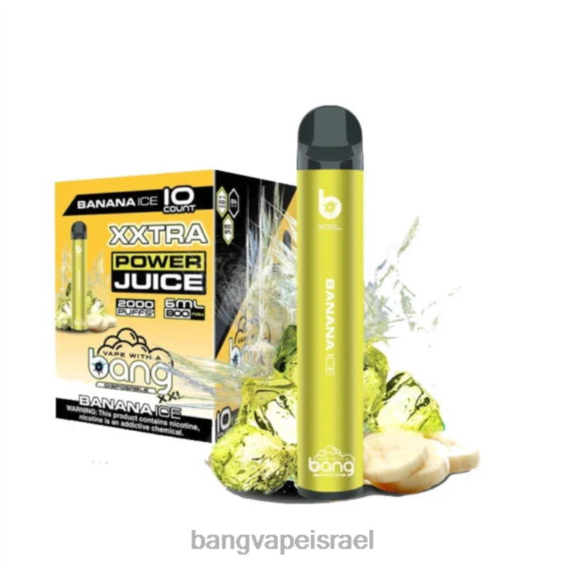 Bang Vape XXL 2000 שאיפות 4J2PV13 קרח בננה vape gang israel
