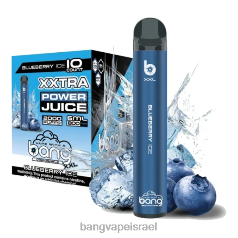 Bang Vape XXL 2000 שאיפות 4J2PV14 קרח אוכמניות vape gang flavors