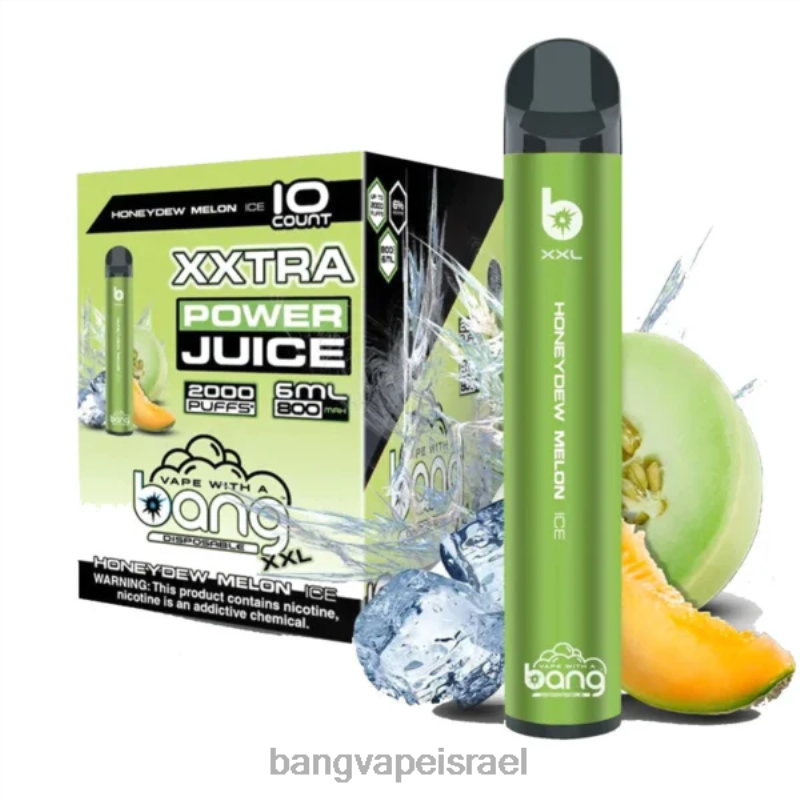 Bang Vape XXL 2000 שאיפות 4J2PV18 קרח מלון טל דבש bang box vape flavors