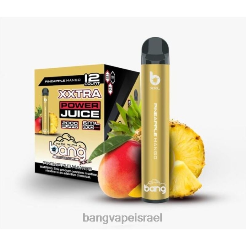 Bang Vape XXL 2000 שאיפות 4J2PV21 מנגו אננס Bang Vape israel
