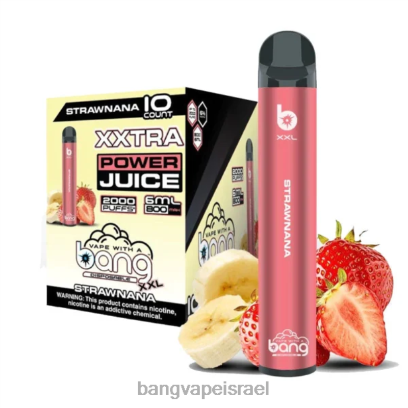 Bang Vape XXL 2000 שאיפות 4J2PV25 strawnana bang disposable vape flavors
